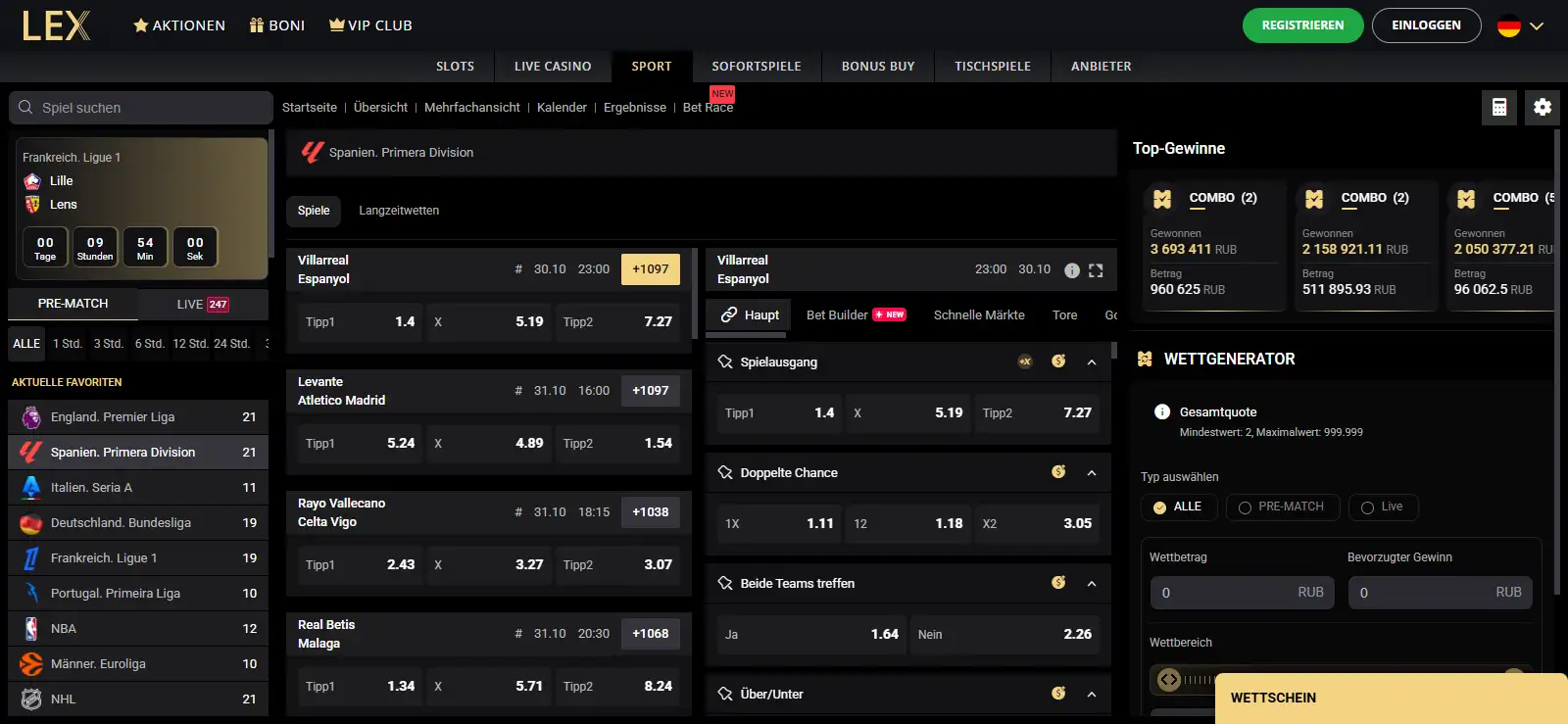 Sportwetten und unterschiedliche Ergebnisformen im Blick.